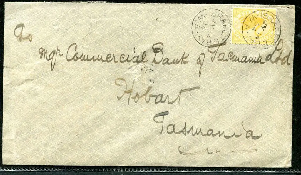 1904 (14th Jul) Israelite Bay 3b cds's tying 2d ... Image 1++