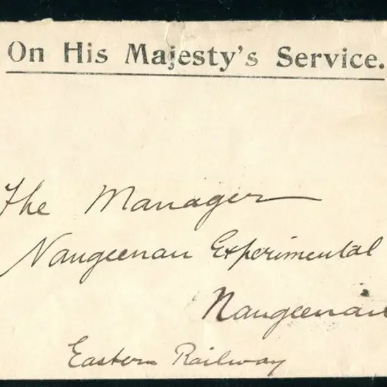 1905 (26th Aug) O.H.M.S. long env from Geraldton ...