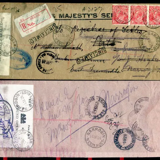 1926 (26th Aug) OHMS Titles Office Registered env ...