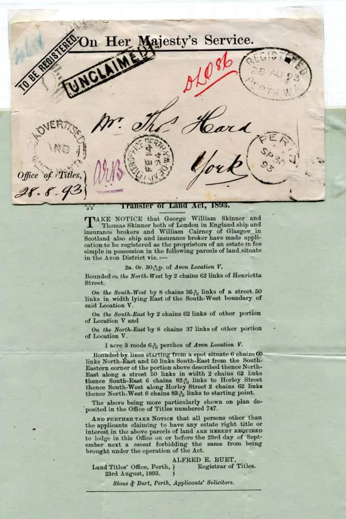 1893 (28th Aug) "To Be Registered" OHMS small ... Image 1++