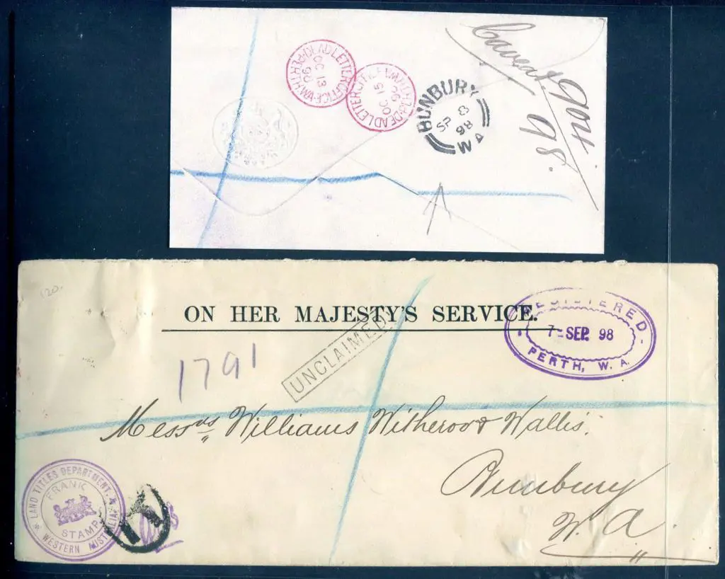 1898 (7th Sept) OHMS registered, unclaimed & ... Image 1++