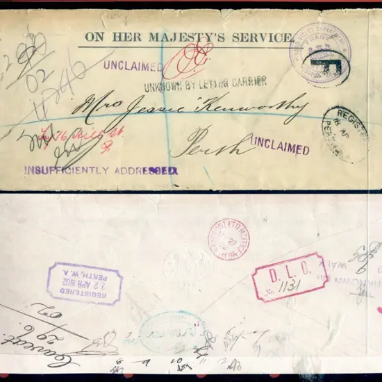 1902 (18th Apr) "On Her Majesty's Service" long ...