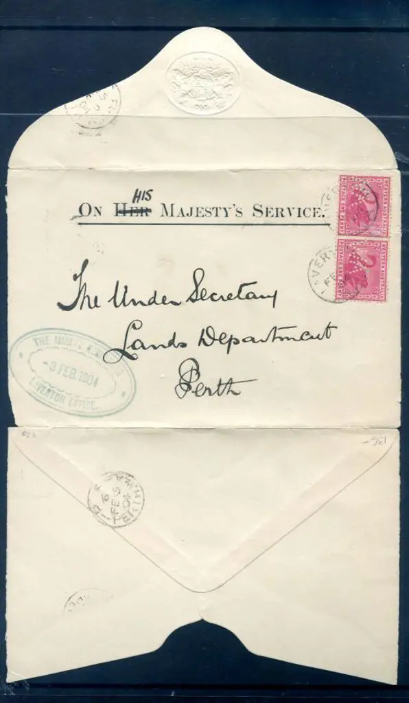 1904 (3rd Feb) "On Her Majesty's Service" printed ... Image 1++