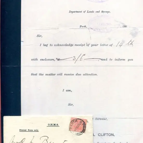 1905 (11th Feb) Department of Lands & Survey 2 ...