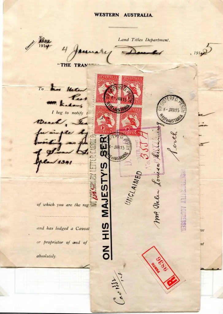 1915 (4th Jan) Long OHMS env with 1d Die 2A ... Image 1++