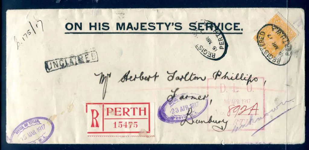1917 (15th Mar) OHMS Registered Land Titles Office ... Image 1++