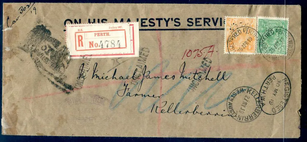 1919 (25th Apr) OHMS long buff Land Titles Office ... Image 1++
