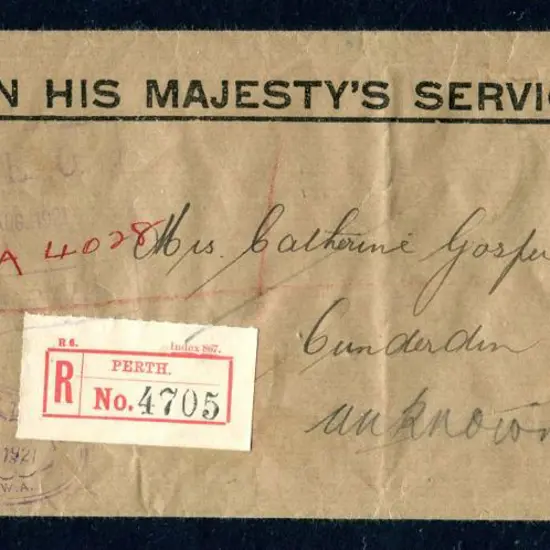 1921 (21st Jul) "ON HIS MAJESTY'S SERVICE" long ...