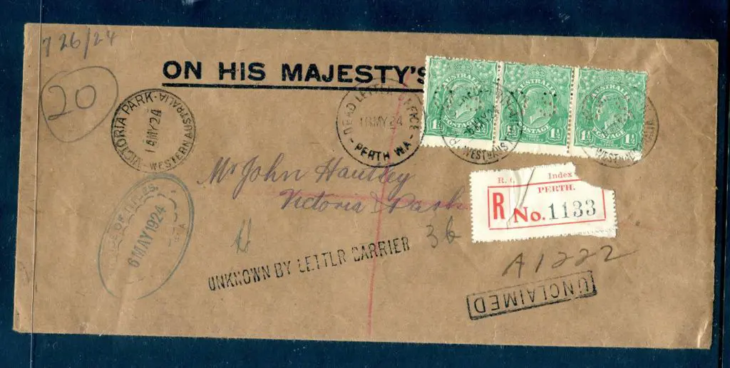 1924 (6th May) OHMS Office of Titles env hand ... Image 1++