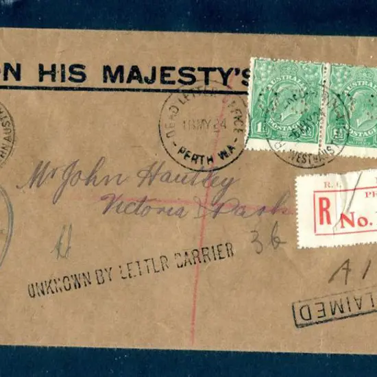 1924 (6th May) OHMS Office of Titles env hand ...