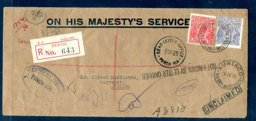 1926 (29th Nov" OHMS Office of Titles long env to ... Image 1++