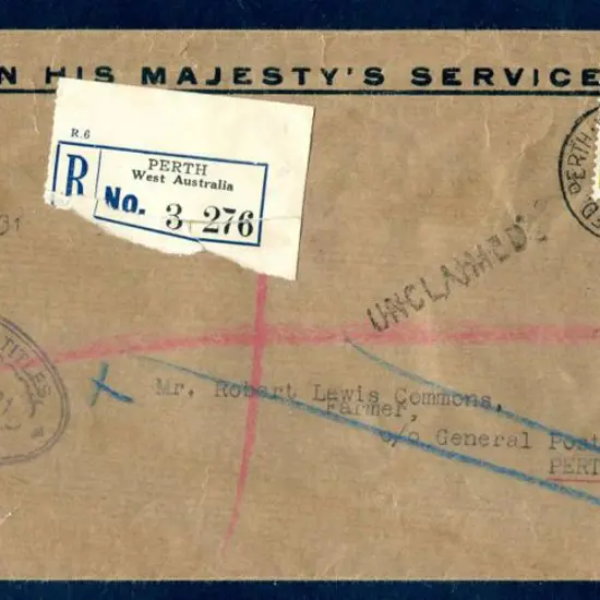 1931 (11th Jun) OHMS buff long env with typed C/O ...