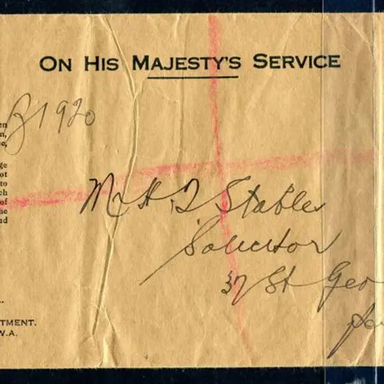 1945 (12th Dec) Registered OHMS ...