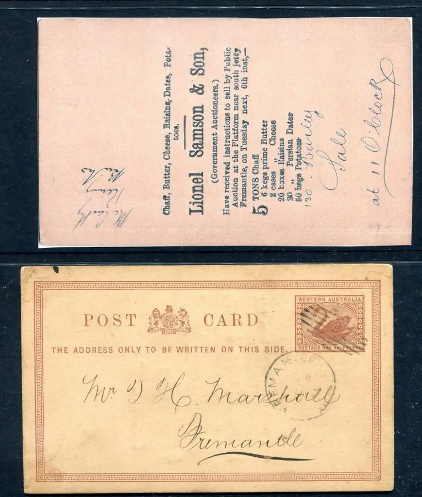 1879 ½d brown postcard PC1 privately printed for ... Image 1++