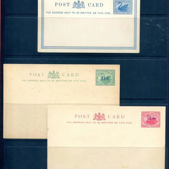 1879 1d blue PC2, 1892 1½d surcharge on 3d green ...