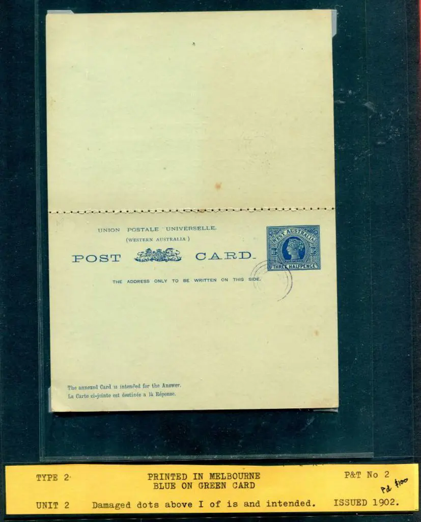 1902 1½d & 1½d blue-green reply letter card RPC2 ... Image 1++