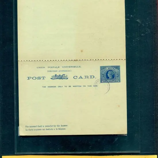 1902 1½d & 1½d blue-green reply letter card RPC2 ...