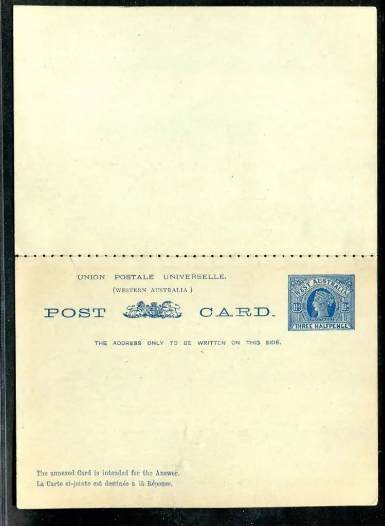 1902 1½d & 1½d blue-green stock Reply Card (RPC2). ... Image 1++