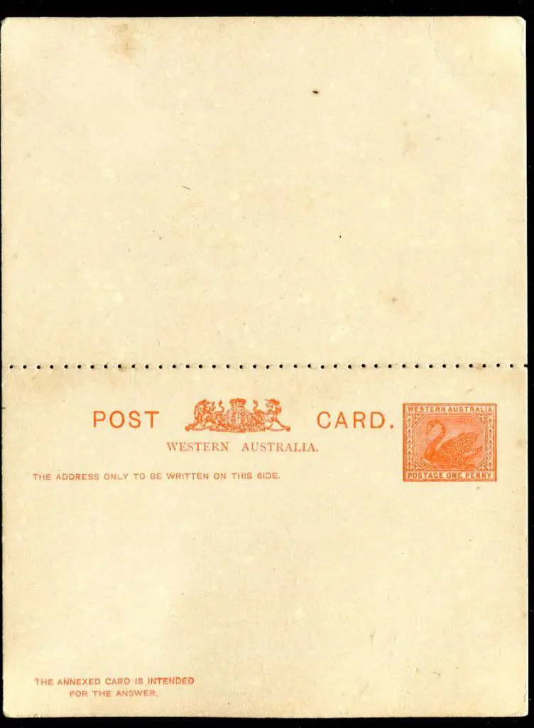 1902 1d & 1d red Reply Card. Unseparated pair ... Image 1++
