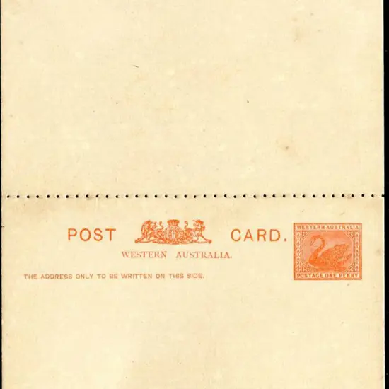 1902 1d & 1d red Reply Card. Unseparated pair ...