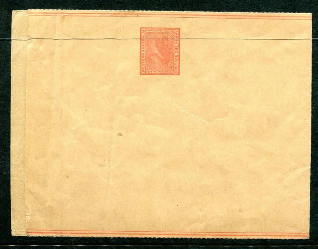 1902 1d red wrapper with double line, line ... Image 1++