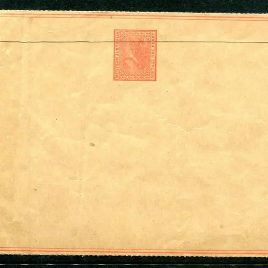 1902 1d red wrapper with double line, line ...