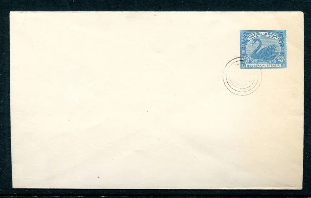 1902 2½d blue swan env with 4 ring CTO with UPU ... Image 1++