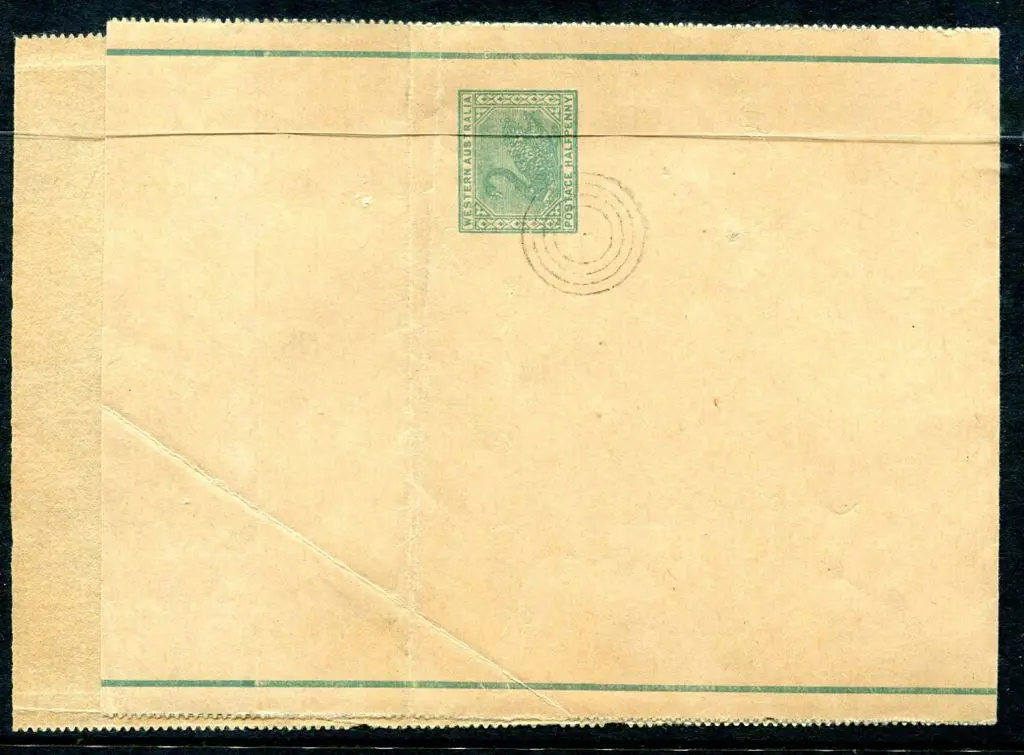 1903 ½d green wrapper with UPU 4R cancel (WR3). ... Image 1++
