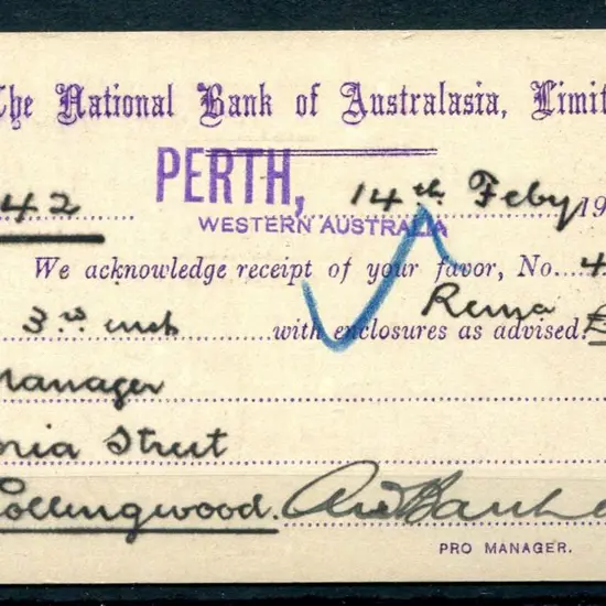 1903 1d blue Postcard PC 10B imprinted on back for ...