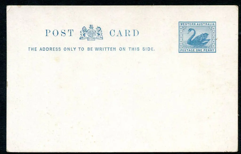 1909 1d blue Postcard on surfaced paper (PC18) A ... Image 1++