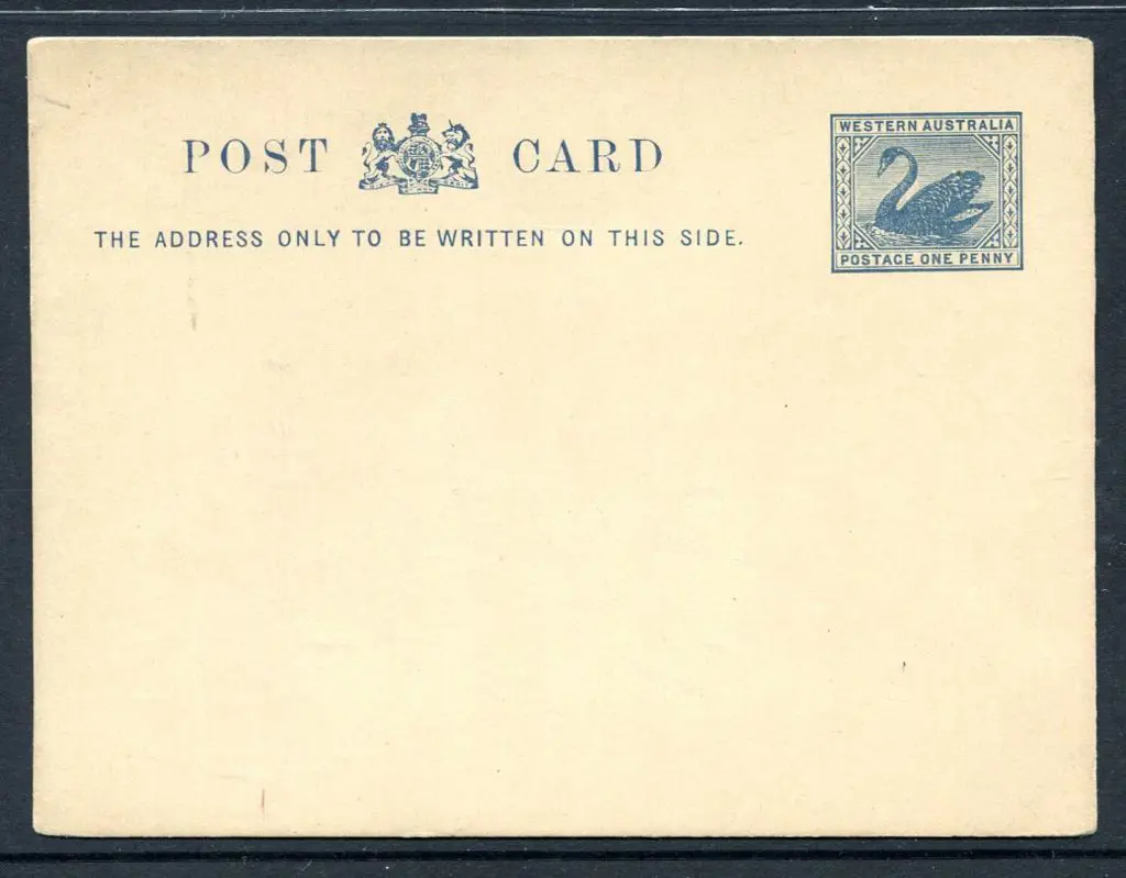 1909 1d slate blue Postcard on unsurfaced paper ... Image 1++