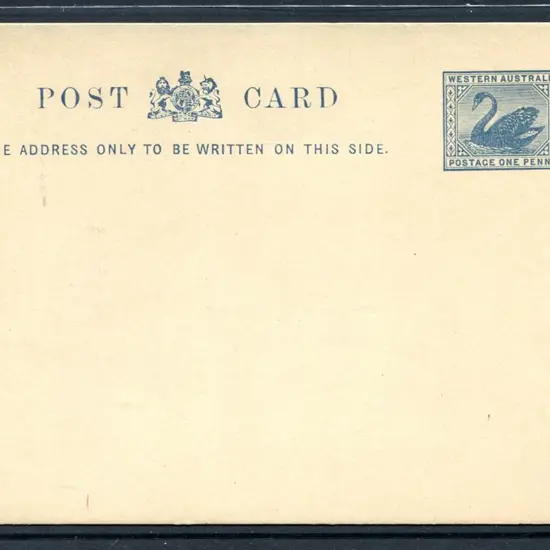 1909 1d slate blue Postcard on unsurfaced paper ...