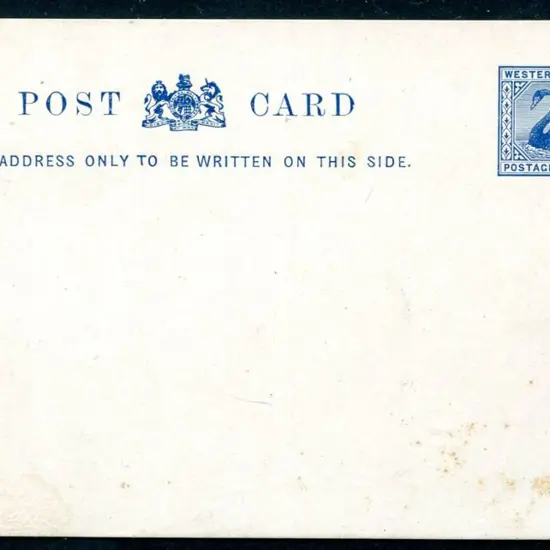 1910 1d steel-blue Postcard on surfaced paper ...