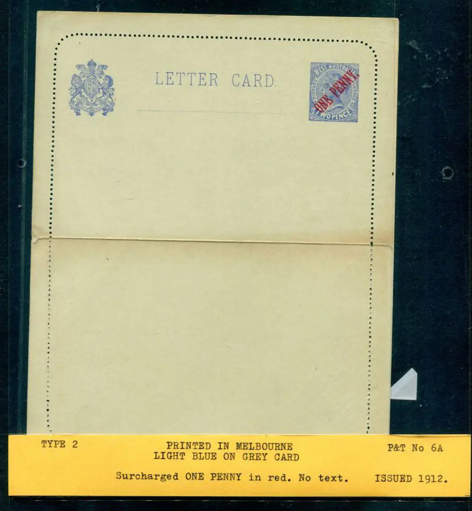 1912 "ONE PENNY" red surcharge on 2d ultramarine ... Image 1++