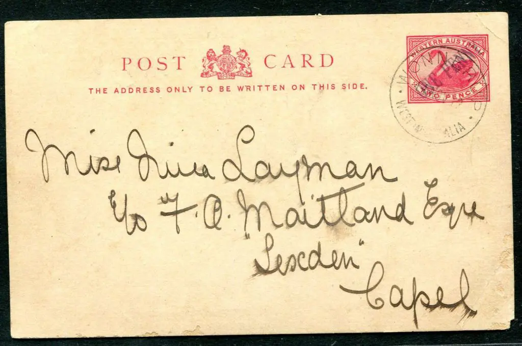 1912 "ONE PENNY" surcharge on 2d red Postcard ... Image 1++