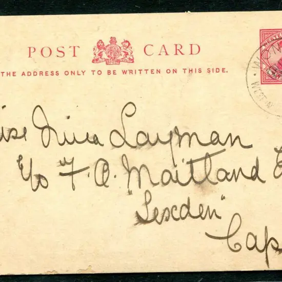 1912 "ONE PENNY" surcharge on 2d red Postcard ...