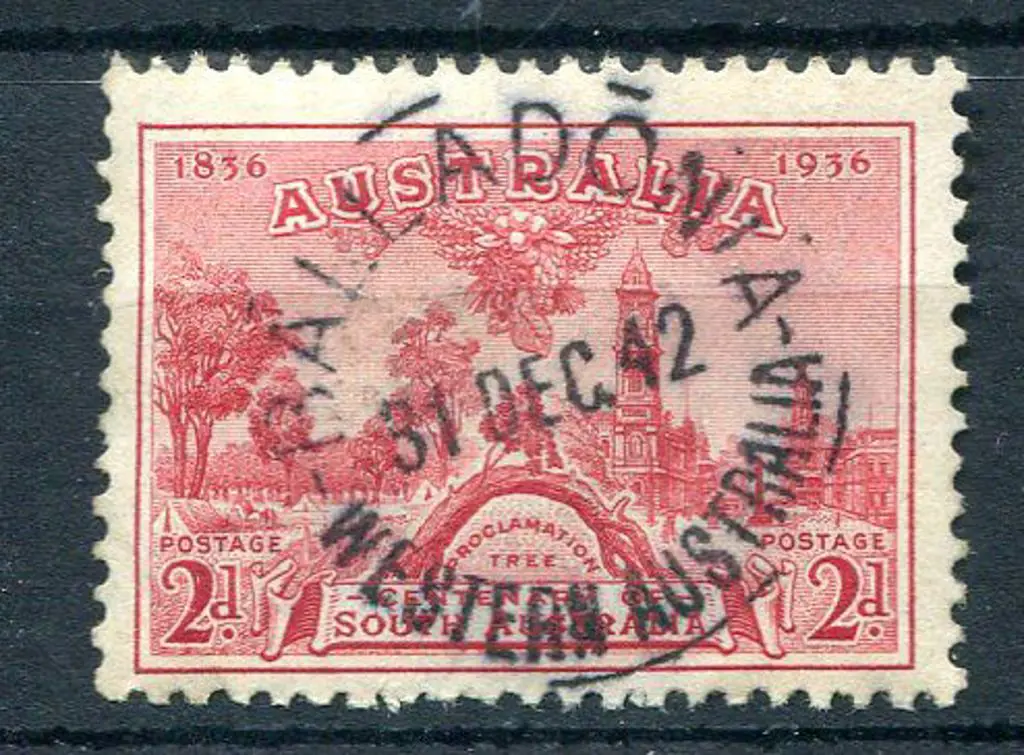 Balladonia A25 bullseye strike on 2d SA Cent dated ... Image 1++