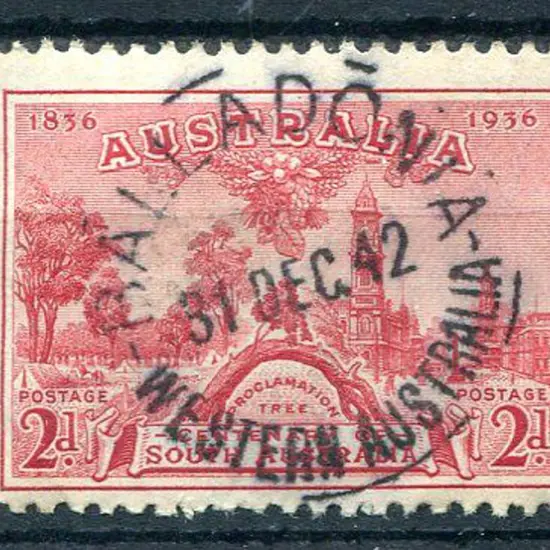 Balladonia A25 bullseye strike on 2d SA Cent dated ...