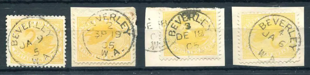 Beverley 3b on 2d yellow swans x 4 each with a ... Image 1++