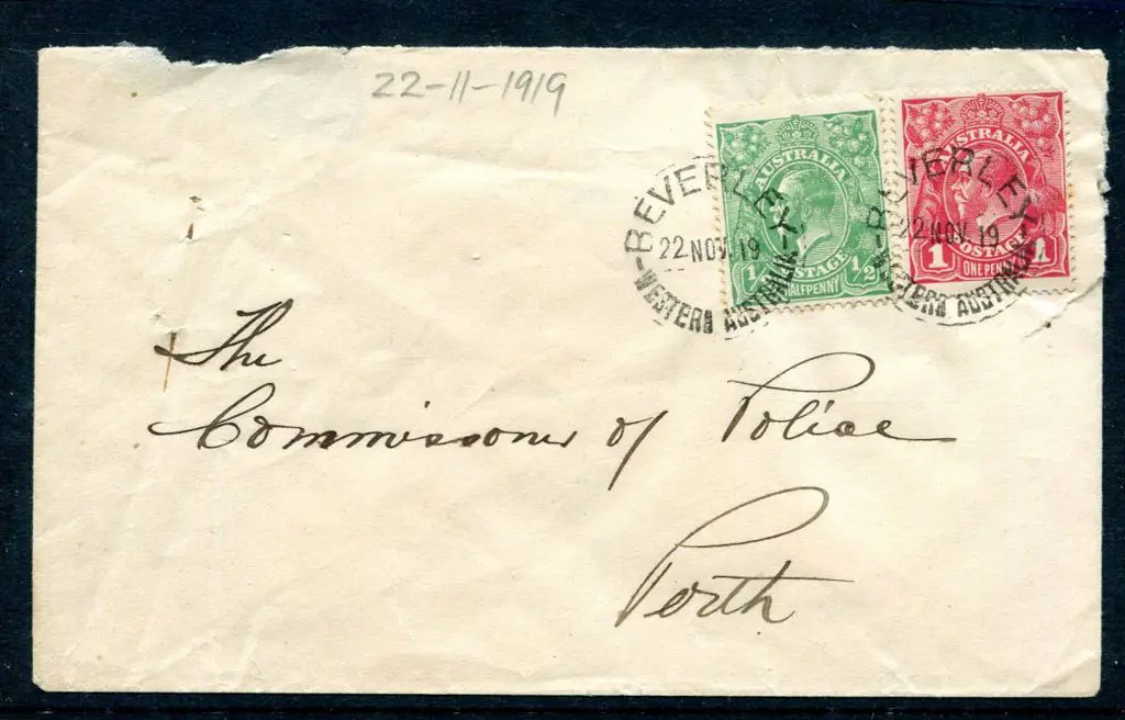 Beverley A25 on ½d green & 1d red Die II KGV dated ... Image 1++