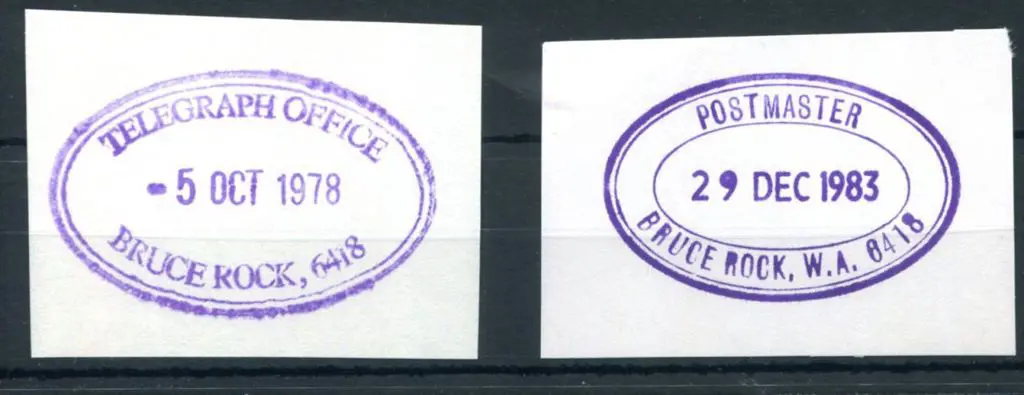 Bruce Rock Postmaster ORS1 for 5 OCT 1978 & ... Image 1++