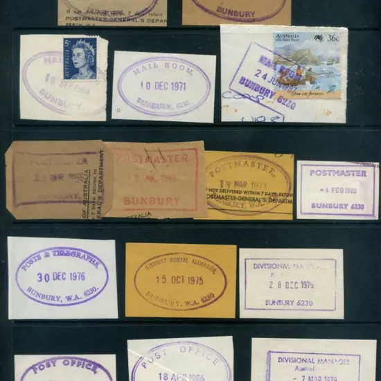 Bunbury ORS & RRS selection from 1945 "POSTAL ...