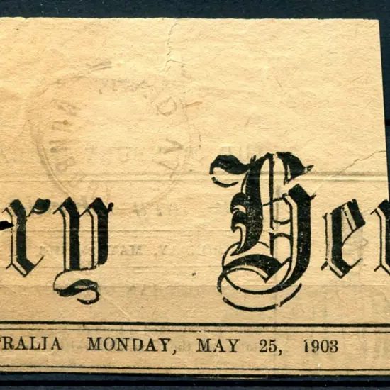 Bunbury PAID AT PD RS on piece of the Bunbury ...