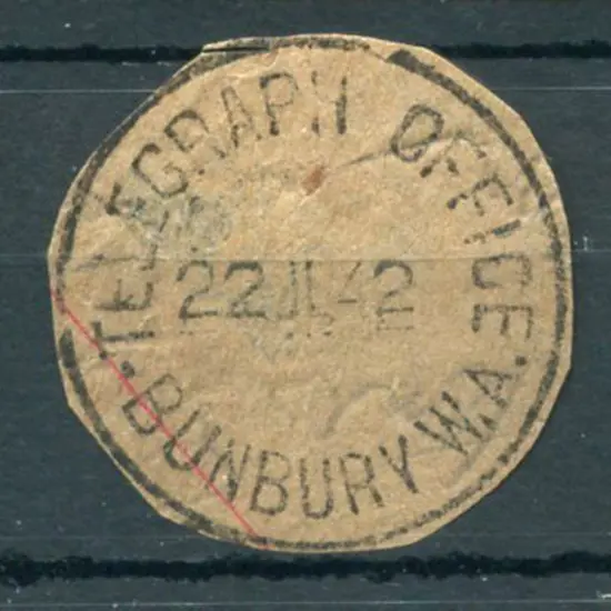 Bunbury Telegraph Office T.O. PMI notes "an odd ...