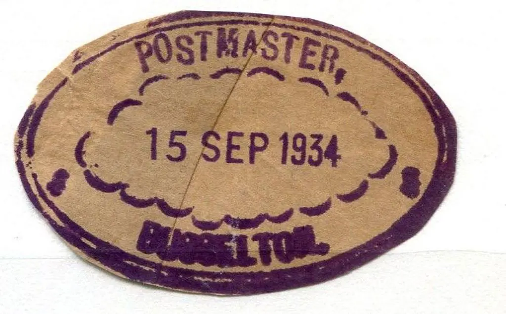 Busselton Postmaster ORS3. Cut out impression on ... Image 1++