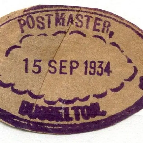 Busselton Postmaster ORS3. Cut out impression on ...