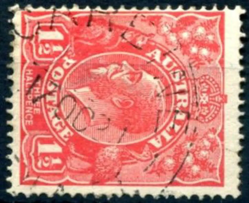 Carbine B30 on 1½d red KGV for 17 OC 21. PMI dates ... Image 1++
