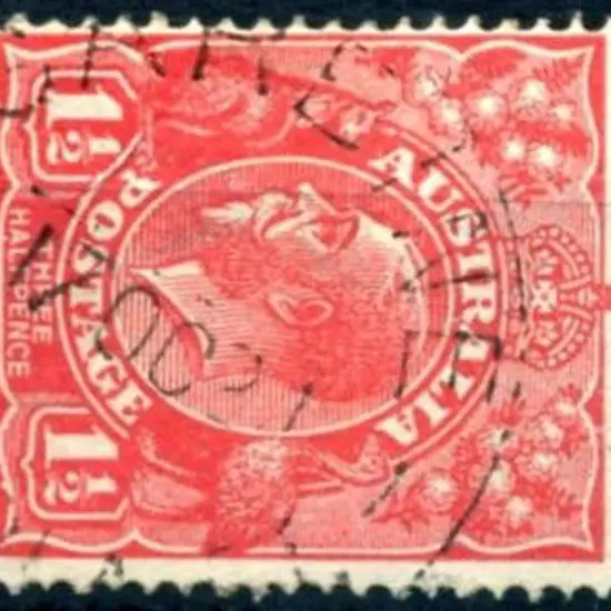 Carbine B30 on 1½d red KGV for 17 OC 21. PMI dates ...