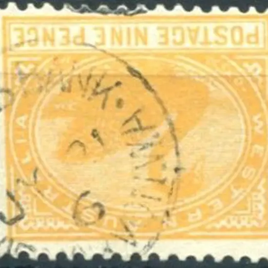 Carnarvon Savings Bank Sbii on 9d orange swan for ...