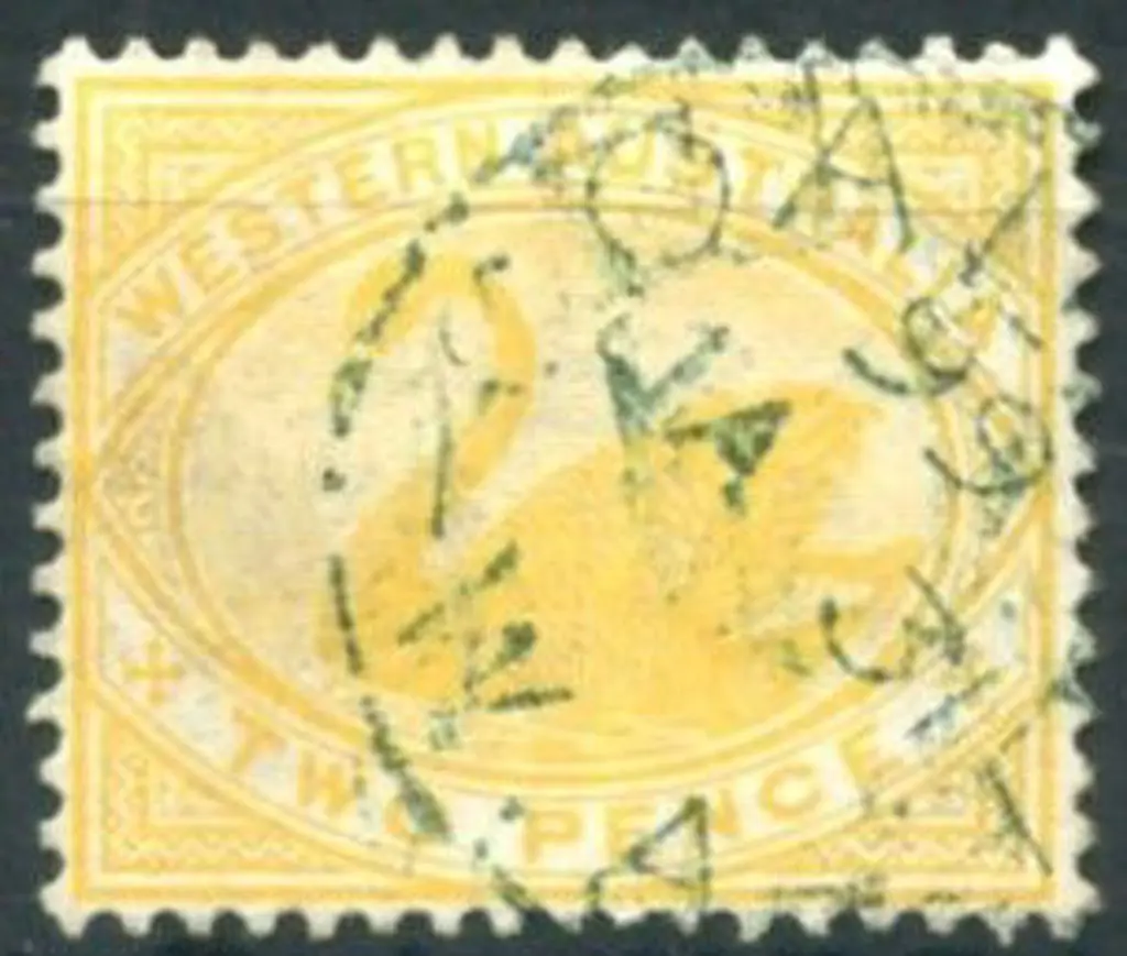 Coalville 3b in blue ink on 2d yellow swan with ... Image 1++